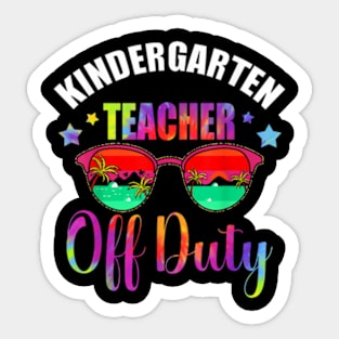 Funny Kindergarten Teacher Off Duty Retirement 2023 T-Shirt Sticker